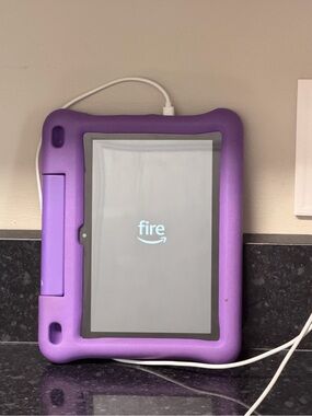 Amazon Fire Tablet in Bright Purple Protective Case